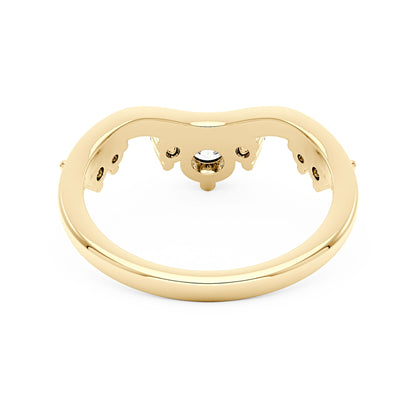 Nature Inspired Curved Moissanite Wedding Band - NavianJewelry™