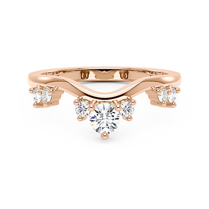 Nature Inspired Curved Moissanite Wedding Band - NavianJewelry™