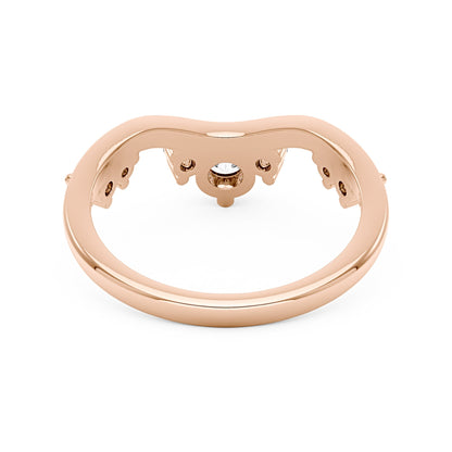 Nature Inspired Curved Moissanite Wedding Band - NavianJewelry™