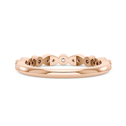 Nature Inspired Round Moissanite Half Eternity Band - NavianJewelry™