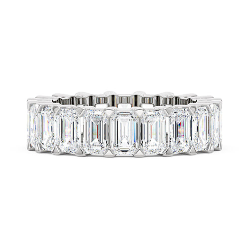 Emerald Cut Full Eternity Moissanite Wedding Band - NavianJewelry™