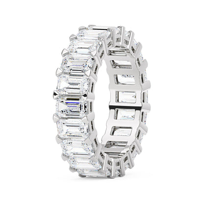 Emerald Cut Full Eternity Moissanite Wedding Band - NavianJewelry™
