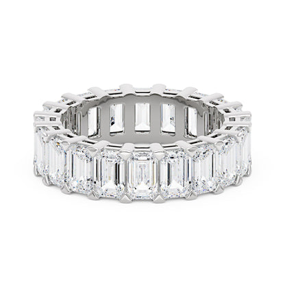 Emerald Cut Full Eternity Moissanite Wedding Band - NavianJewelry™