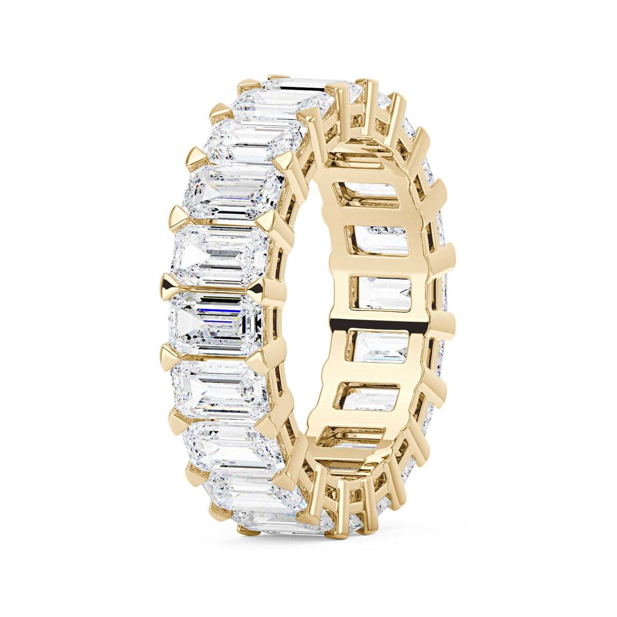 Emerald Cut Full Eternity Moissanite Wedding Band - NavianJewelry™