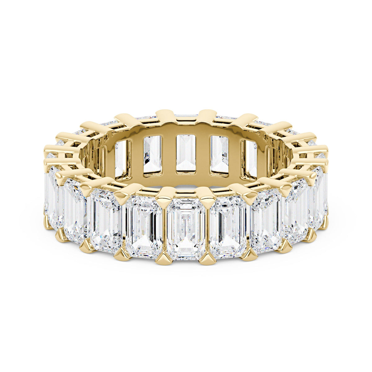 Emerald Cut Full Eternity Moissanite Wedding Band - NavianJewelry™
