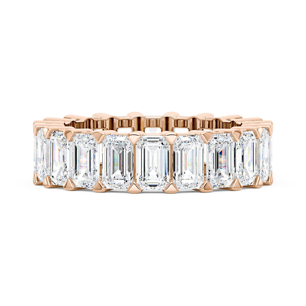 Emerald Cut Full Eternity Moissanite Wedding Band - NavianJewelry™