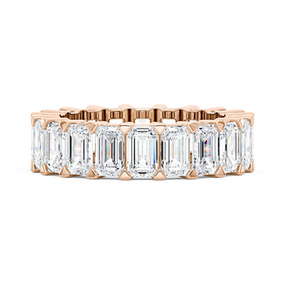 Emerald Cut Full Eternity Moissanite Wedding Band - NavianJewelry™