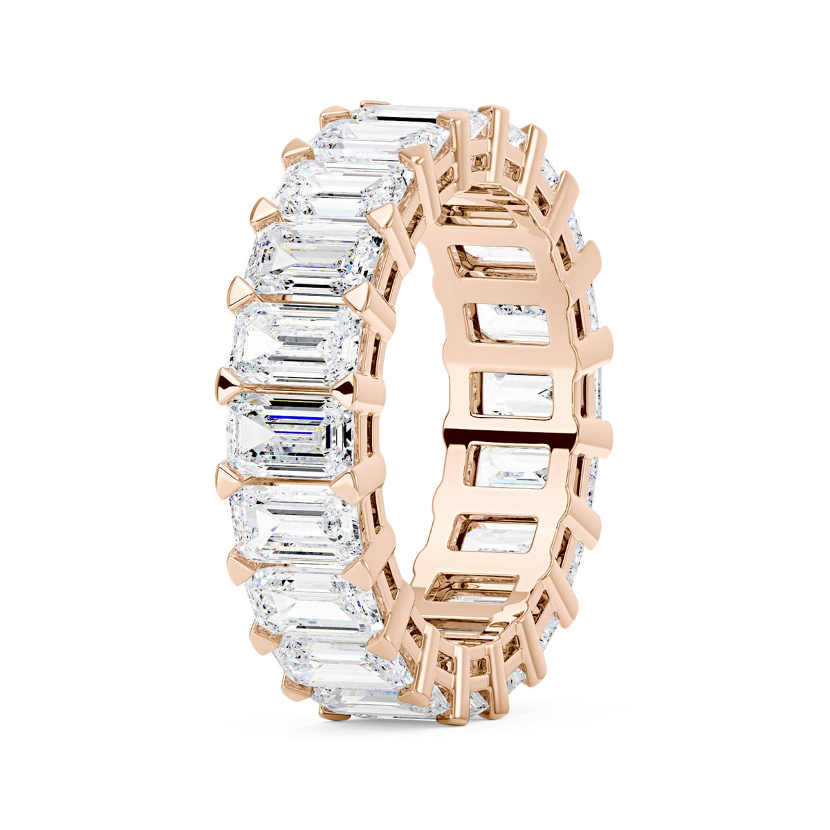 Emerald Cut Full Eternity Moissanite Wedding Band - NavianJewelry™