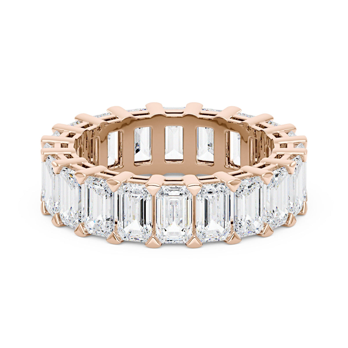 Emerald Cut Full Eternity Moissanite Wedding Band - NavianJewelry™