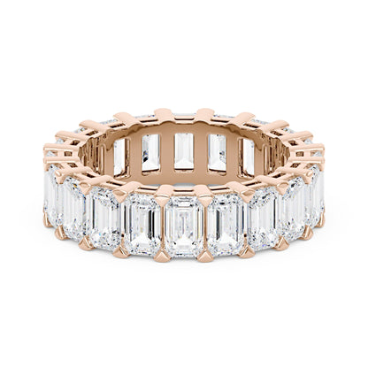 Emerald Cut Full Eternity Moissanite Wedding Band - NavianJewelry™