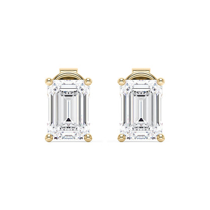Emerald Cut Moissanite Stud Earrings - NavianJewelry™