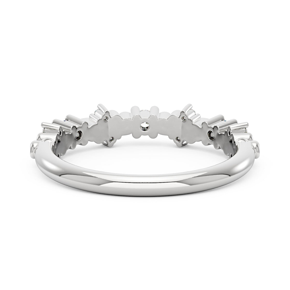 Nature Inspired Vine Moissanite Half Eternity Band - NavianJewelry™