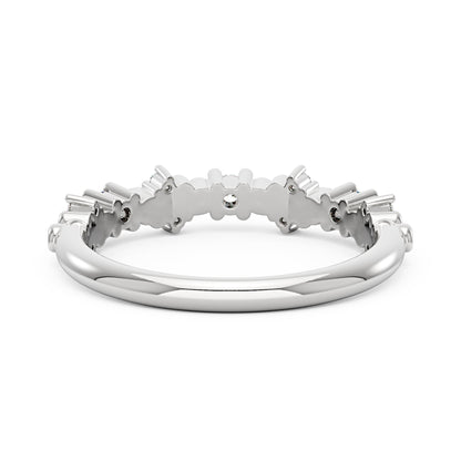 Nature Inspired Vine Moissanite Half Eternity Band - NavianJewelry™