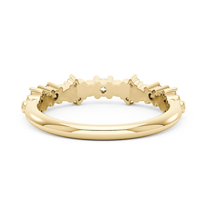 Nature Inspired Vine Moissanite Half Eternity Band - NavianJewelry™