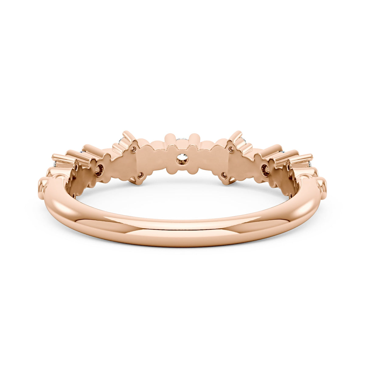 Nature Inspired Vine Moissanite Half Eternity Band - NavianJewelry™