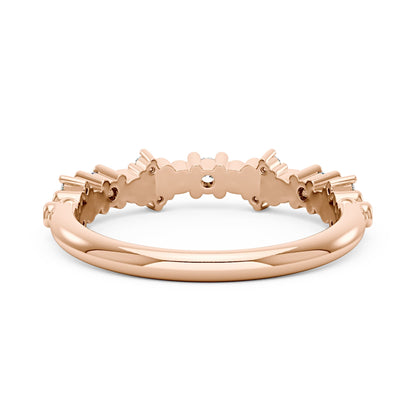 Nature Inspired Vine Moissanite Half Eternity Band - NavianJewelry™