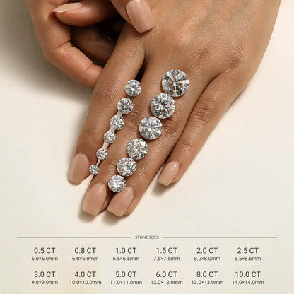 Brilliant Round Cut Moissanite Basket Stud Earrings - NavianJewelry™