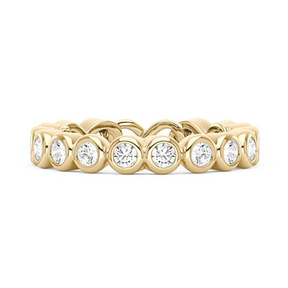 Round Moissanite Infinite Bezel Eternity Band - NavianJewelry™