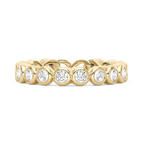 Round Moissanite Infinite Bezel Eternity Band - NavianJewelry™