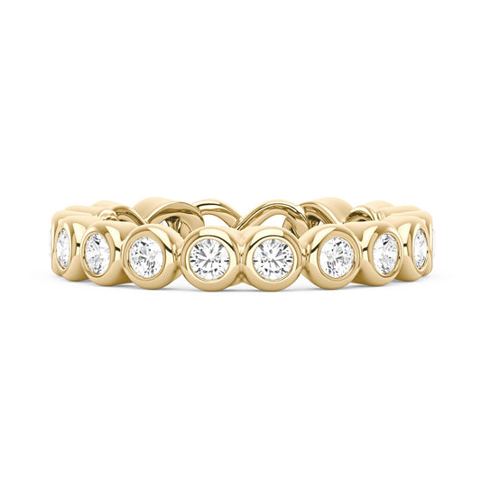 Round Moissanite Infinite Bezel Eternity Band - NavianJewelry™