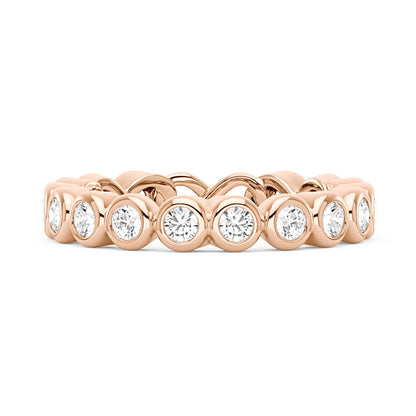 Round Moissanite Infinite Bezel Eternity Band - NavianJewelry™