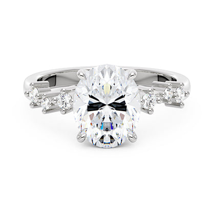 Nature Inspired Oval Cut Moissanite Engagement Ring - NavianJewelry™