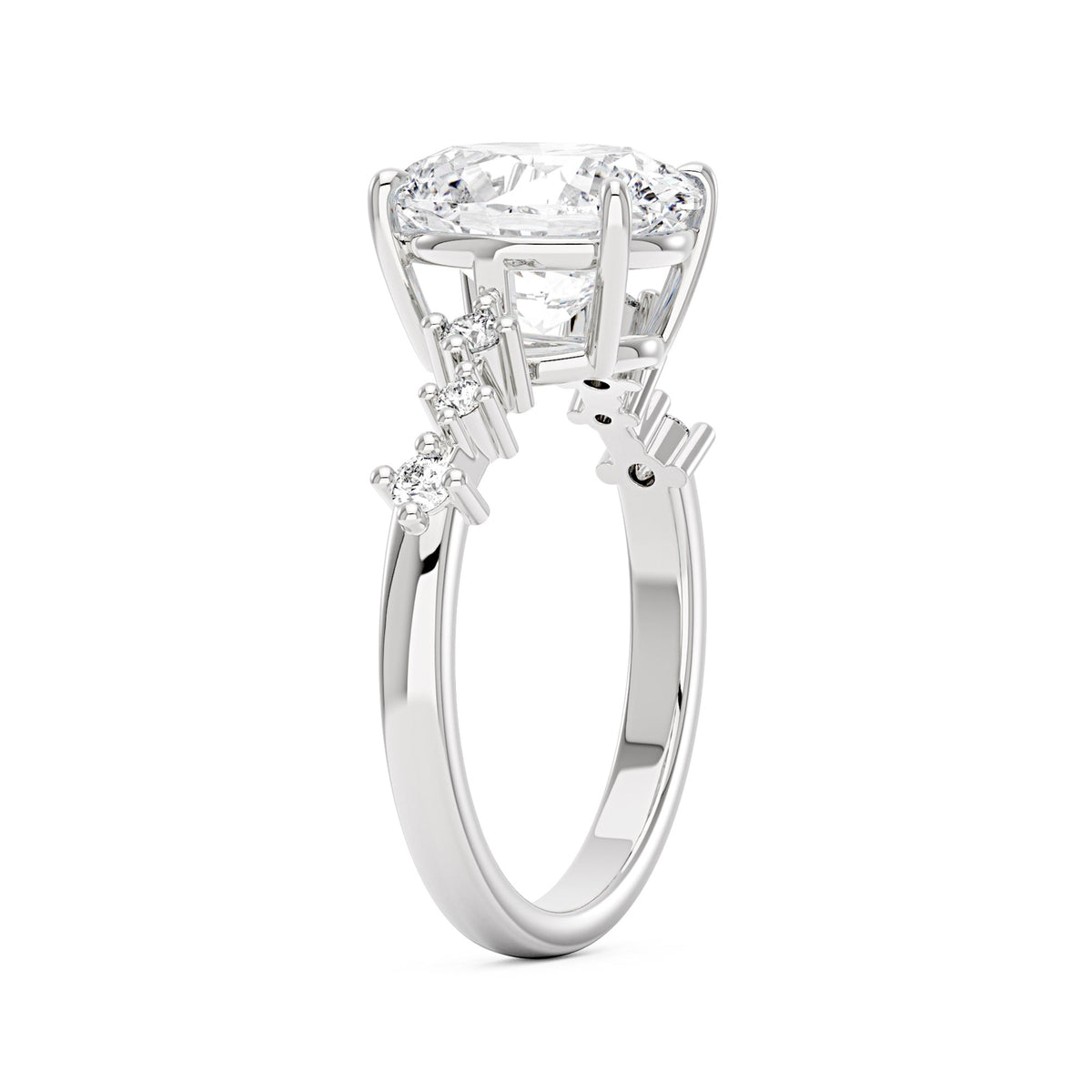 Nature Inspired Oval Cut Moissanite Engagement Ring - NavianJewelry™