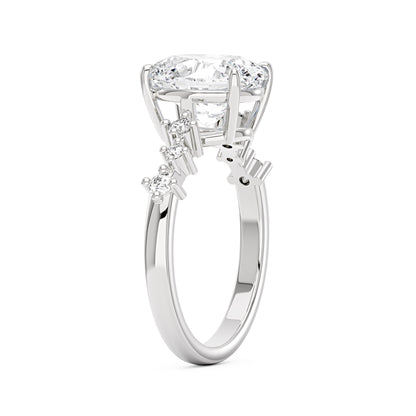 Nature Inspired Oval Cut Moissanite Engagement Ring - NavianJewelry™