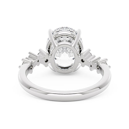 Nature Inspired Oval Cut Moissanite Engagement Ring - NavianJewelry™