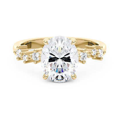 Nature Inspired Oval Cut Moissanite Engagement Ring - NavianJewelry™