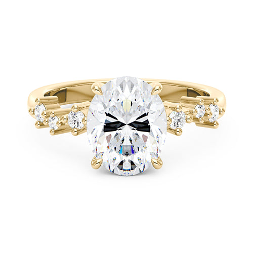 Nature Inspired Oval Cut Moissanite Engagement Ring - NavianJewelry™