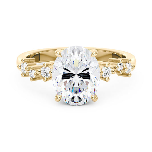 Nature Inspired Oval Cut Moissanite Engagement Ring - NavianJewelry™