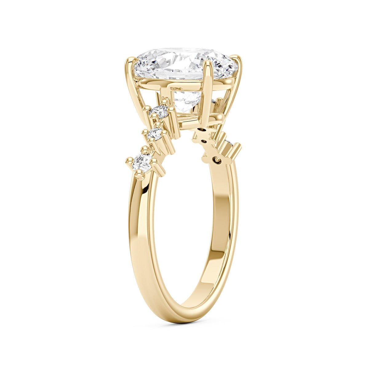 Nature Inspired Oval Cut Moissanite Engagement Ring - NavianJewelry™