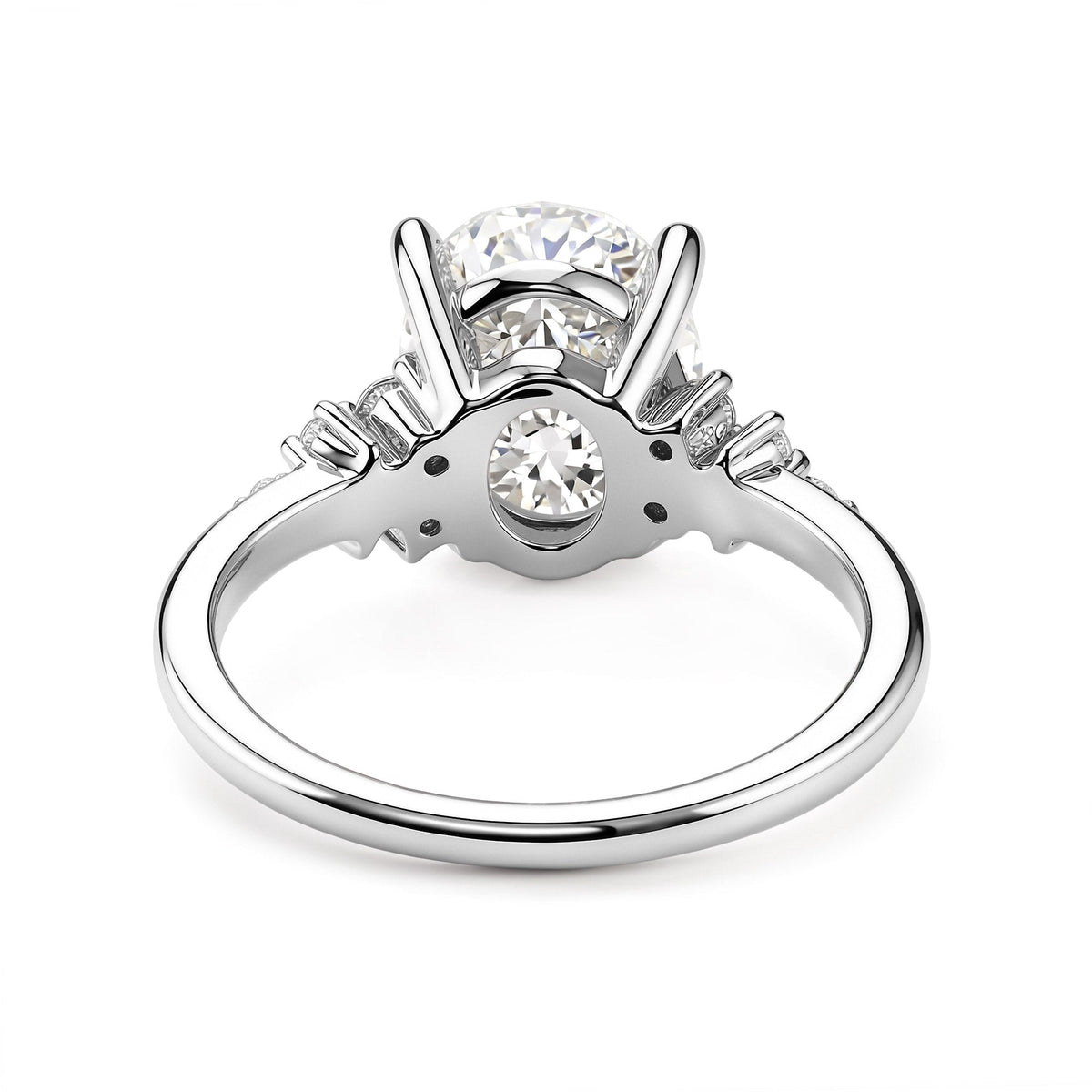Floral Bloom Oval Cut Moissanite Engagement Ring - NavianJewelry™