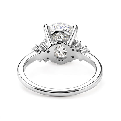 Floral Bloom Oval Cut Moissanite Engagement Ring - NavianJewelry™