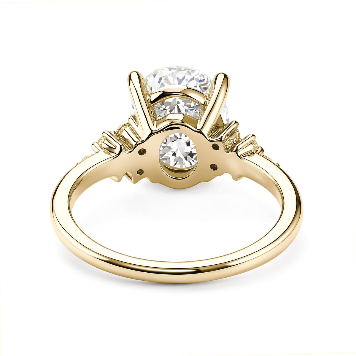Floral Bloom Oval Cut Moissanite Engagement Ring - NavianJewelry™