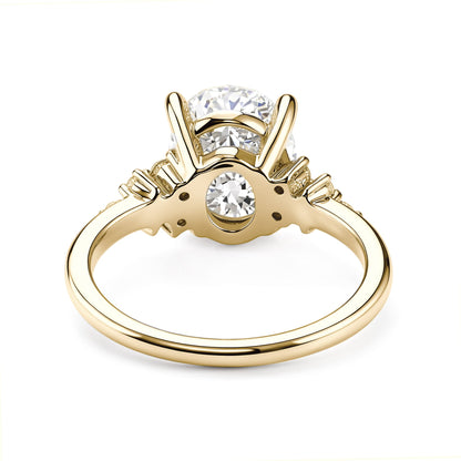 Floral Bloom Oval Cut Moissanite Engagement Ring - NavianJewelry™