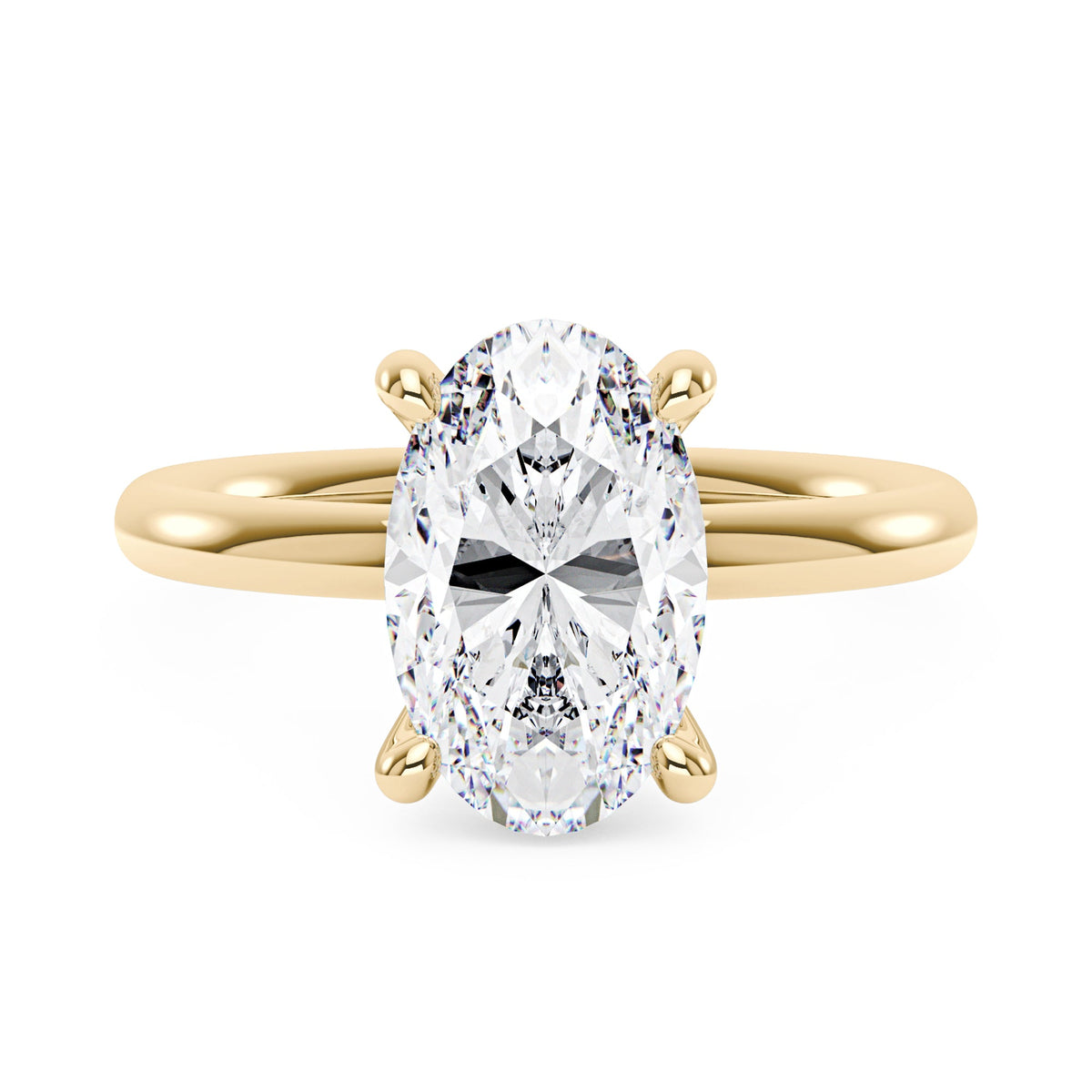 Oval Cut Moissanite Engagement Ring and Half Eternity Band Bridal Ring Set