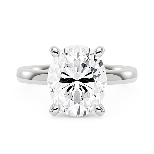 Luminous Oval Cut Moissanite Solitaire Ring - NavianJewelry™