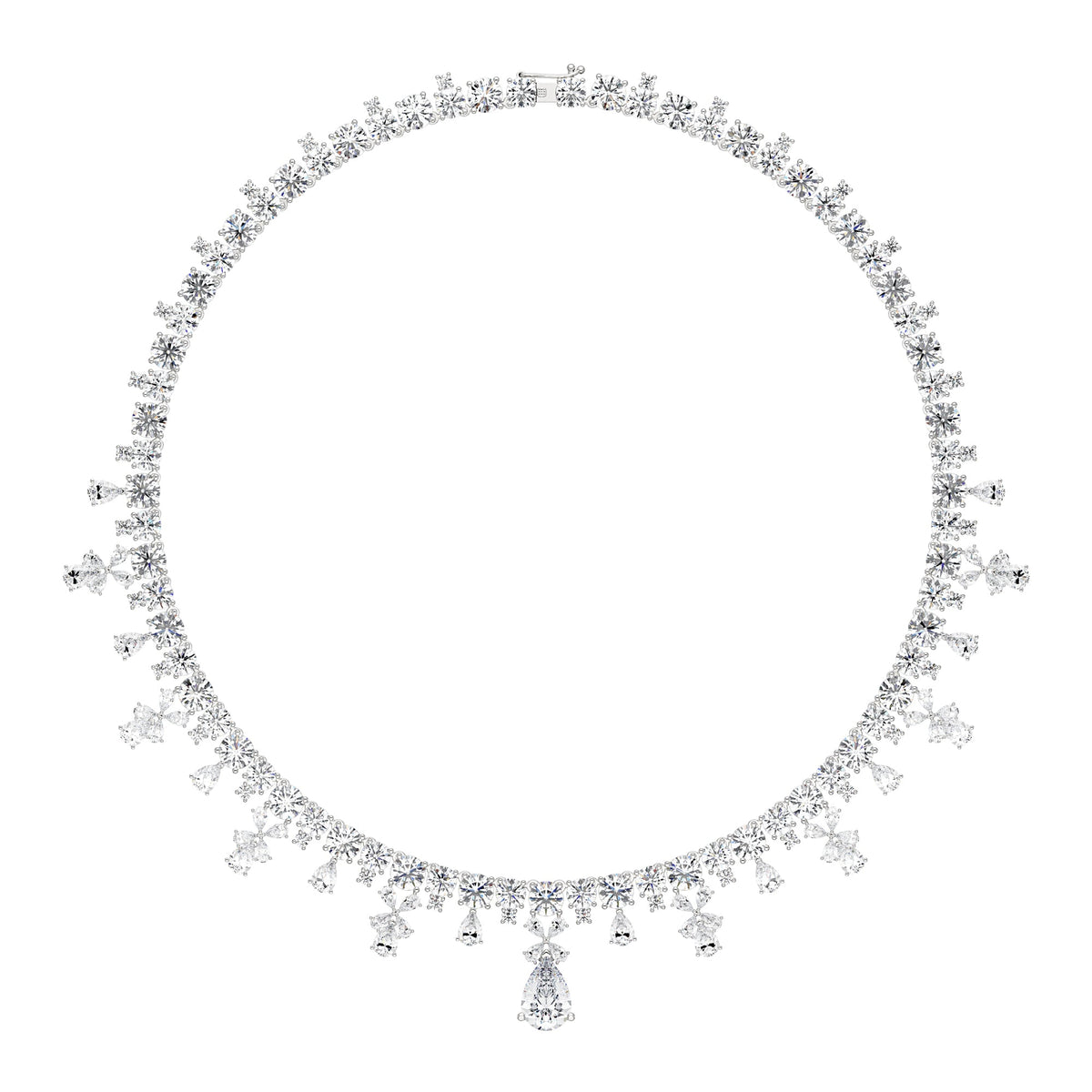 Luxury Floral Moissanite Bridal Necklace - NavianJewelry™