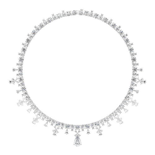 Luxury Floral Moissanite Bridal Necklace - NavianJewelry™