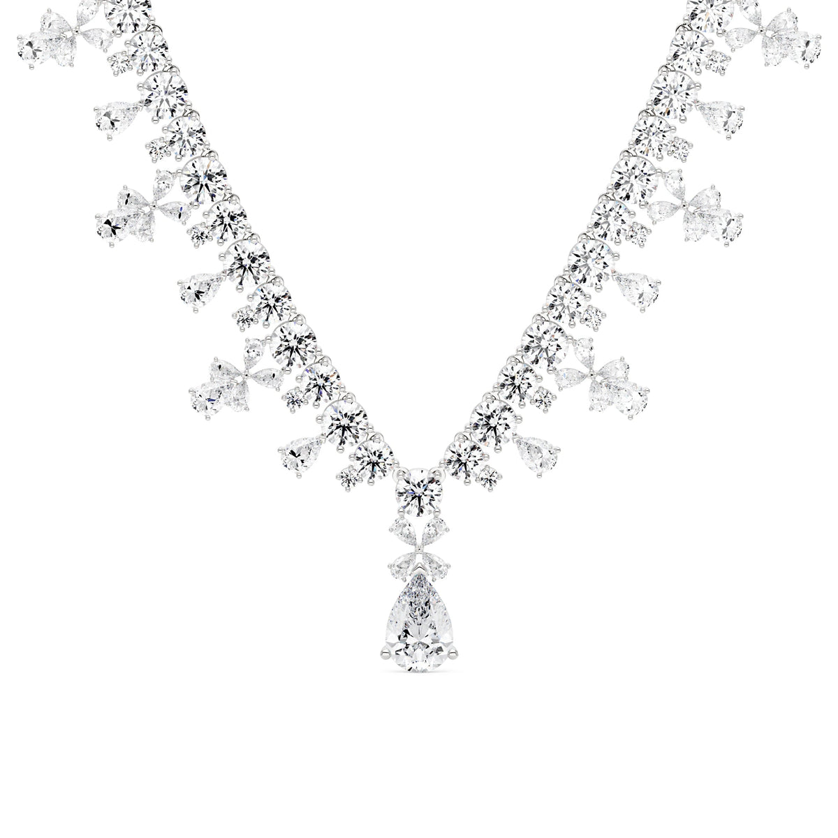 Luxury Floral Moissanite Bridal Necklace - NavianJewelry™