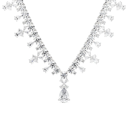 Luxury Floral Moissanite Bridal Necklace - NavianJewelry™