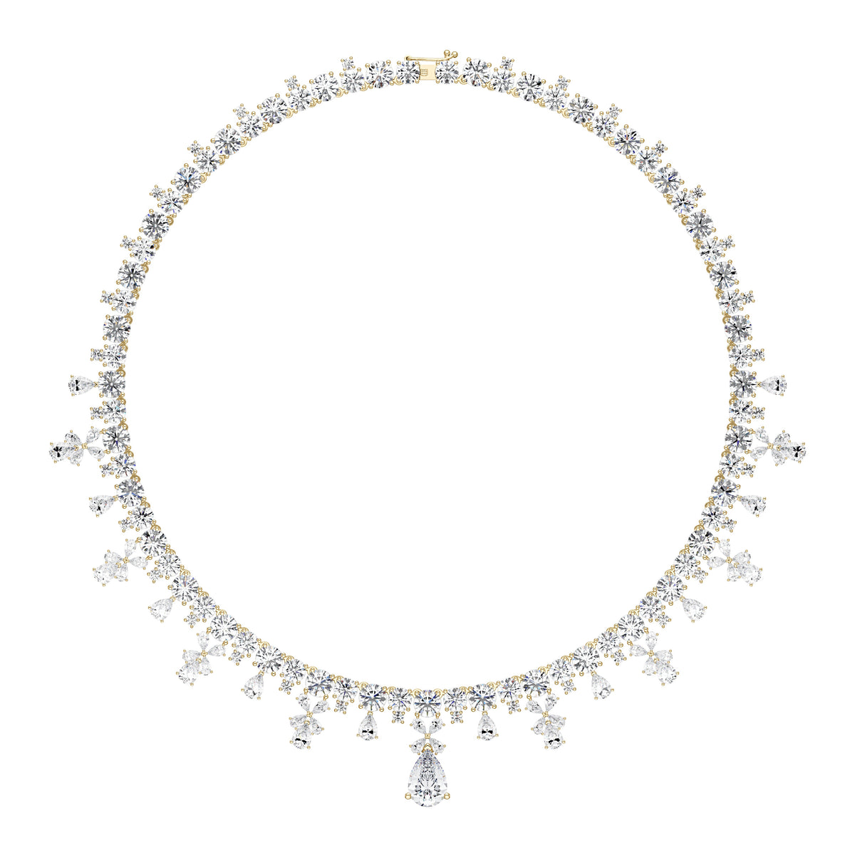 Luxury Floral Moissanite Bridal Necklace - NavianJewelry™