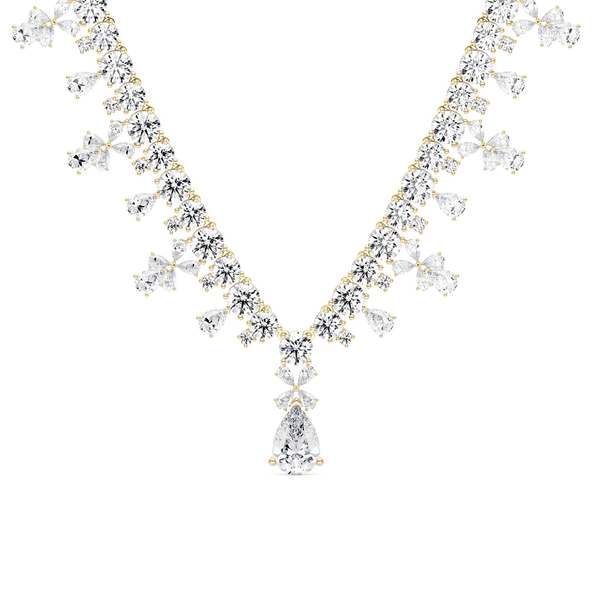 Luxury Floral Moissanite Bridal Necklace - NavianJewelry™