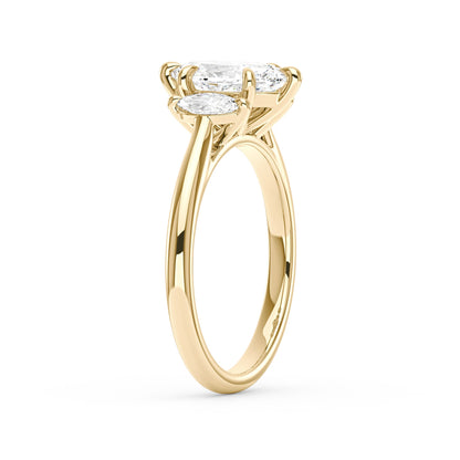 Marquise Moissanite Three Stone Ring - NavianJewelry™