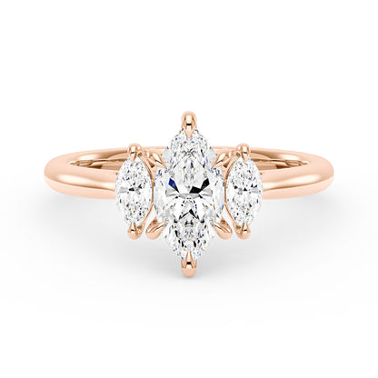 Marquise Moissanite Three Stone Ring - NavianJewelry™