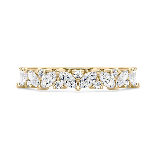 Marquise & Round Half Eternity Band Ring - NavianJewelry™