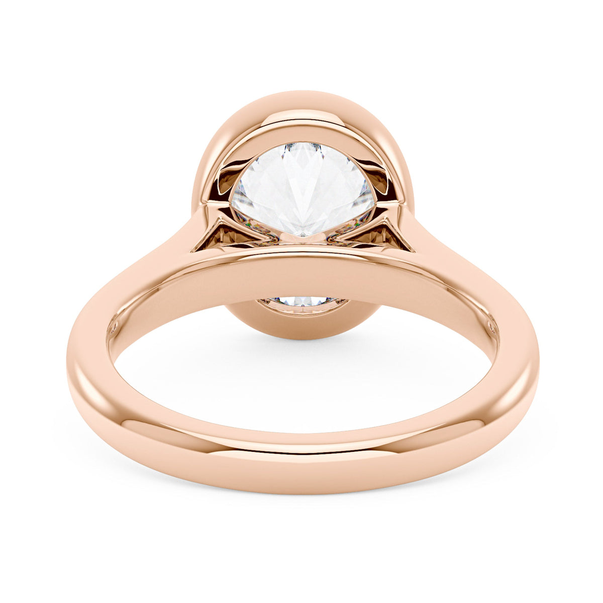 Minimalist Oval Cut Engagement Bezel Ring - NavianJewelry™