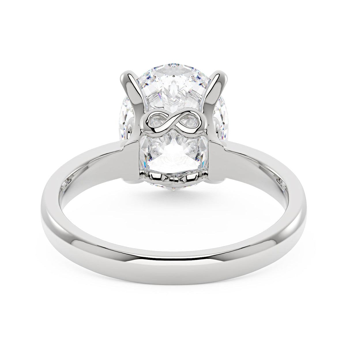 Modern Solitaire Ring with Oval Cut Moissanite - NavianJewelry™